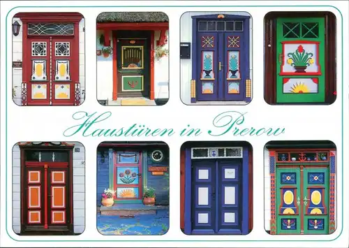Ansichtskarte Prerow Haustüren 1995