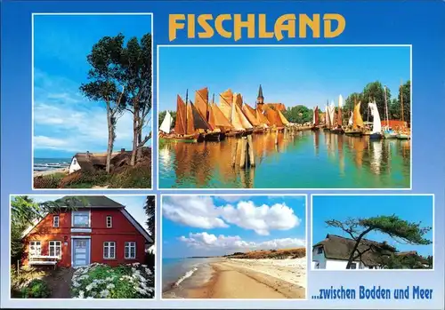 Ansichtskarte Fischland Strand, Hafen, Fischerhaus 2003