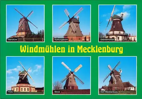 Ansichtskarte Mecklenburg Vorpommern Windmühlen in Mecklenburg 2002