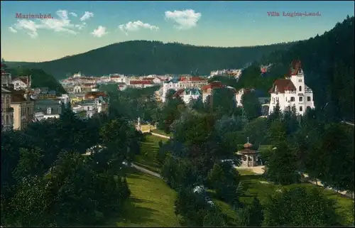Postcard Marienbad Mariánské Lázně Villa Lugins-Land 1915