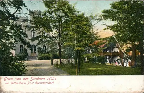 Dürrröhrsdorf-Dittersbach Das Belvedere auf der Schönen Höhe 1910