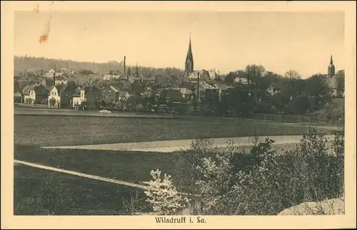 Ansichtskarte Wilsdruff Blick auf die Stadt 1915 