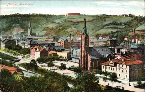 Ansichtskarte Meißen Straßenpartie - Triebischtal 1914 