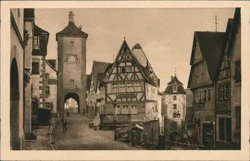 Ansichtskarte Rothenburg ob der Tauber Plönlein 1928