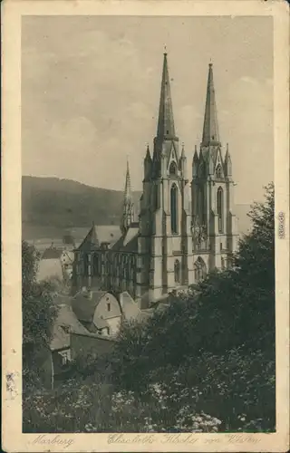 Ansichtskarte Marburg an der Lahn Elisabethkirche 1912