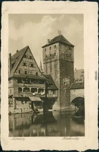 Ansichtskarte Nürnberg Henkersteg 1910