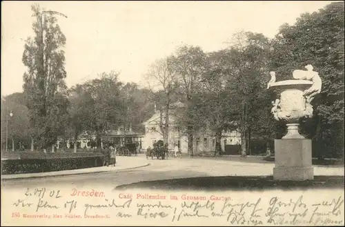 Seevorstadt-Ost/Großer Garten-Dresden Cafe Pollender im Großen Garten 1902 