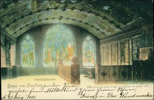 Ansichtskarte Lüneburg Innenansicht - Gerichtslaube 1900 