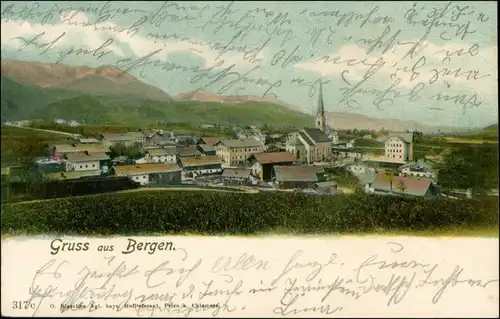 Ansichtskarte Bergen (Chiemgau) Stadtpartie 1914 