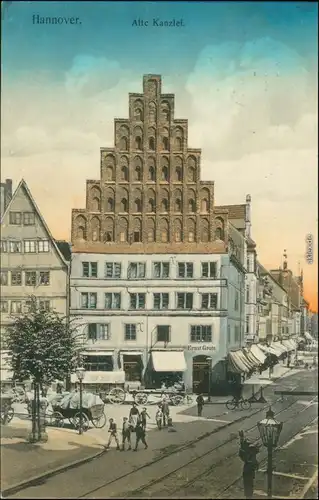 Ansichtskarte Hannover Straßenpartie - Restaurant, Alte Kanzlei 1916 