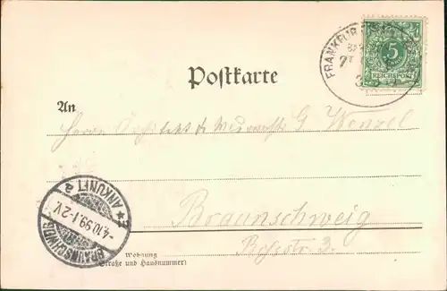 Ansichtskarte Weinheim (Bergstraße) Marktplatz - Geschäfte 1899 