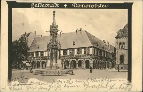 Ansichtskarte Halberstadt Domprosbstei - Künstlerkarte 1909 