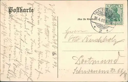 Ansichtskarte Halberstadt Domprosbstei - Künstlerkarte 1909 