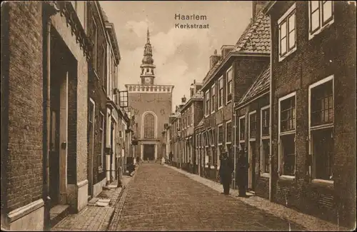 Postkaart Haarlem Kerkstraat/Kirchenstrasse 1915 