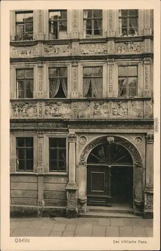 Ansichtskarte Görlitz Zgorzelec das biblische Haus 1928