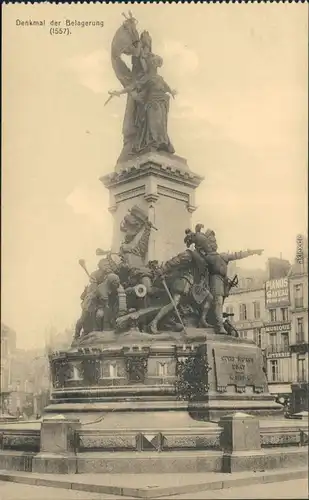 Postkaart Brüssel Bruxelles Denkmal der Belagerung 1915