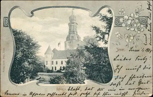 Ansichtskarte Jever Passepartout: Schloss 1905 
