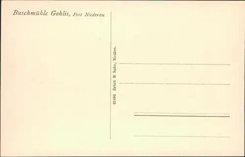 Ansichtskarte Gohlis-Niederau Gasthaus Buschmühle 1912 