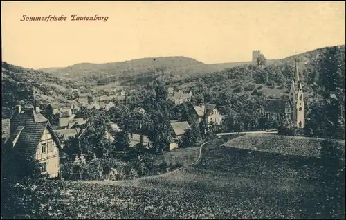 Ansichtskarte Tautenburg-Dornburg-Camburg Partie an der Stadt 1913 