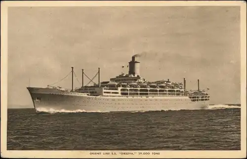 Ansichtskarte  Orient Line S.S. Orsova 29000 Tons 1956 