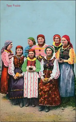 Polen (Allgemein) Frauen, Bauerngruppe - Polskie Tyty - Polen 1918 