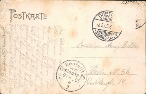 Ansichtskarte Dallgow-Döberitz Dorfpartie 1905 