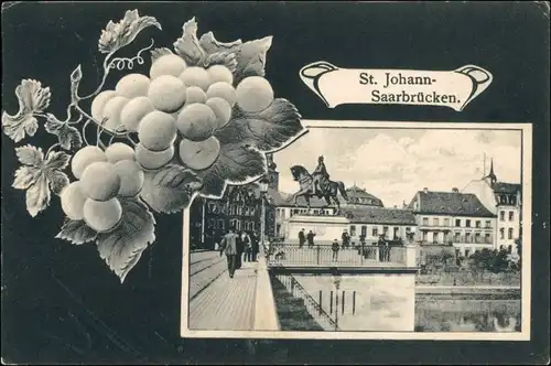 Sankt Johann-Saarbrücken Straßenpartie - Weitrauben-Ornament 1906 