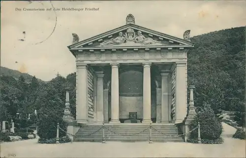 Ansichtskarte Heidelberg Krematorium - Friedhof 1904 