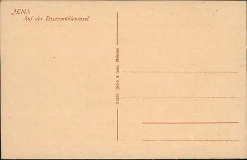 Ansichtskarte Jena Au der Rasenmühleninsel 1918 