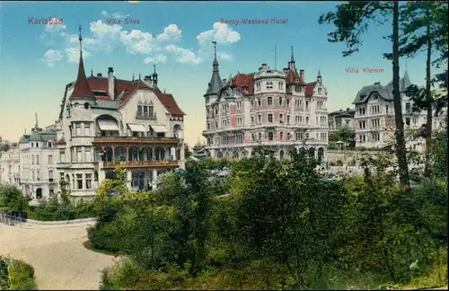 Karlsbad Karlovy Vary Villa Silva, Savoy Westend Hotel Villa Klemm 1909 