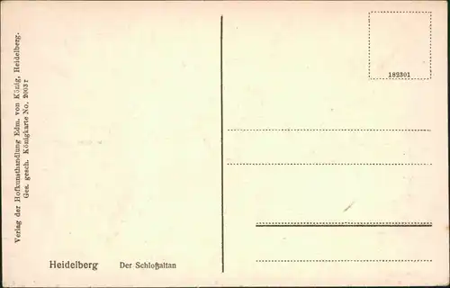 Ansichtskarte Heidelberg Heidelberger Schloss - Schlossaltan 1923