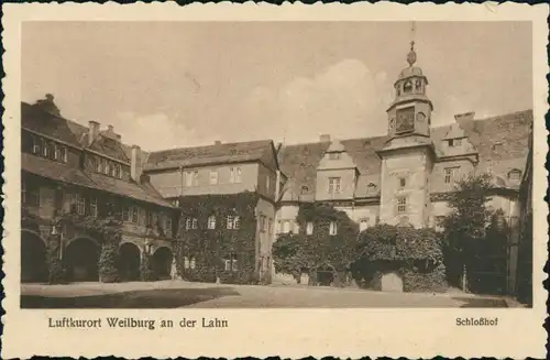 Ansichtskarte Weilburg (Lahn) Schloßhof 1932