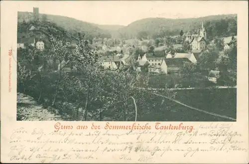 Ansichtskarte Tautenburg-Dornburg-Camburg Panorama-Ansicht 1901