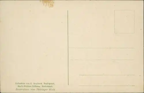 Ansichtskarte _Thüringen (Allgemein) Bauernhaus vom Thüringer-Wald 1919