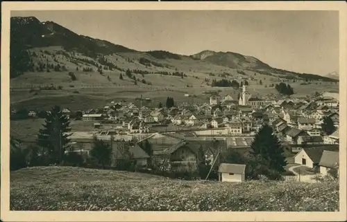 Ansichtskarte Nesselwang Blick auf die Stadt 1928