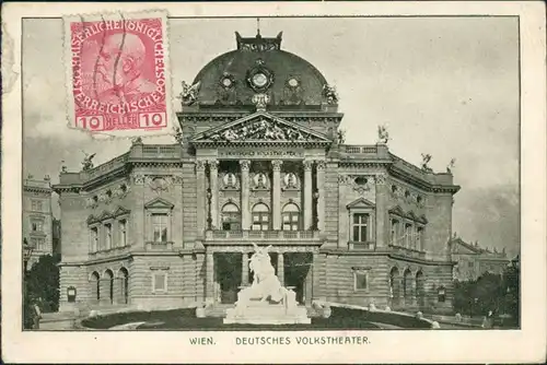 Ansichtskarte Wien Volkstheater 1912