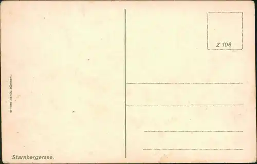 Berg (Starnbergersee) Landkarten-Ansichtskarte - Starnberger See 1915