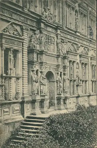 Heidelberg Heidelberger Schloss - Portal vom Otto Heinrichsbau 1907