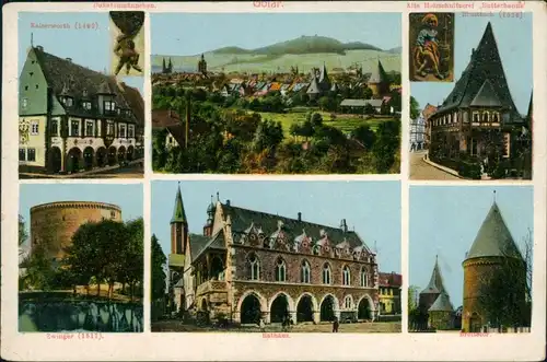 Goslar Kaiserworth, Panorama, Brusttuch, Zwinger, Rathaus, Breitetor 1920