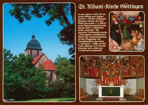 Ansichtskarte Göttingen St. Albani-Kirche 1995