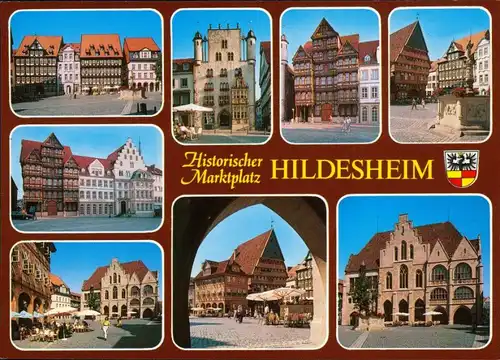 Ansichtskarte Hildesheim Historischer Marktplatz 1996
