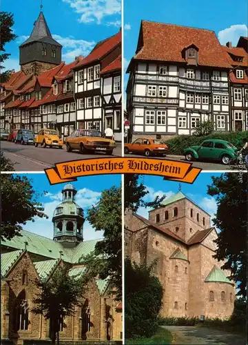Ansichtskarte Hildesheim Kirche, Fachwerkhäuser 1995