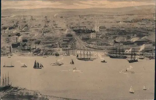 Postcard Elizabeth N.J. New Jersey Blick auf die Stadt 1919