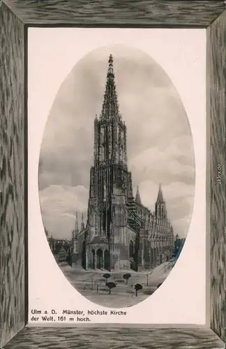 Ansichtskarte Ulm a. d. Donau Münster Passepartout 1910 Passepartout