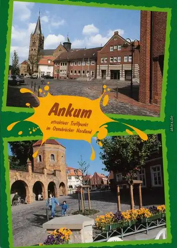 Ansichtskarte Ankum Kirche, Markt 1995