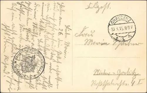 Postcard Graudenz Grudziądz Fähre, Dampfer, Fabriken 1915 