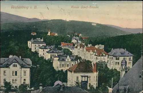 Postcard Reichenberg Liberec Kaiser Josef Straße 1911 