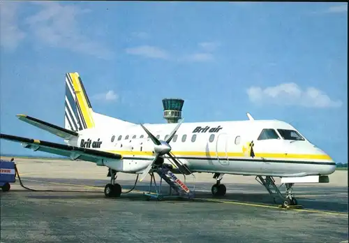 Colombier-Saugnieu Propellerflugzeug: Brit Air Saab SF 340  Flughafen    1990