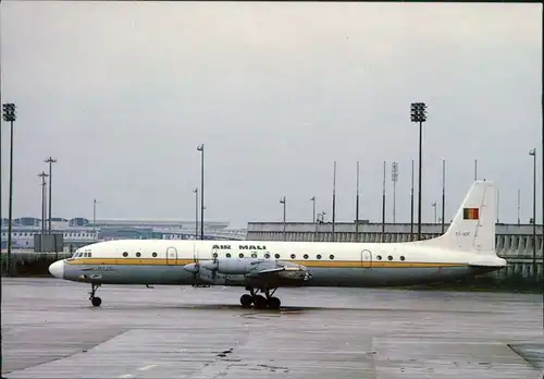 Ansichtskarte  Flugzeug: Air Mali IL 18, TZ-ADF 1990