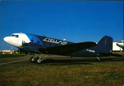 Bouguenais Propellerflugzeug: Stellair DC-3 (F-GEOM) Flughafen Nantes 1990